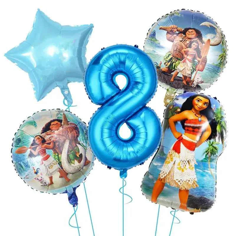 Moana Party Decorations Balloons Set Tableware Napkins Cups Plates Backdrop Kit Disney Vaiana Theme Happy Birthday Deco Supplies