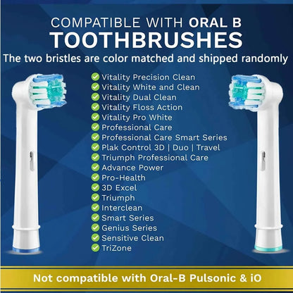 4pcs Toothbrush Head Compatible with Braun Oral B Electric Toothbrush, Replacement Brush Heads for Oral B Vitality Pro 1000 2000