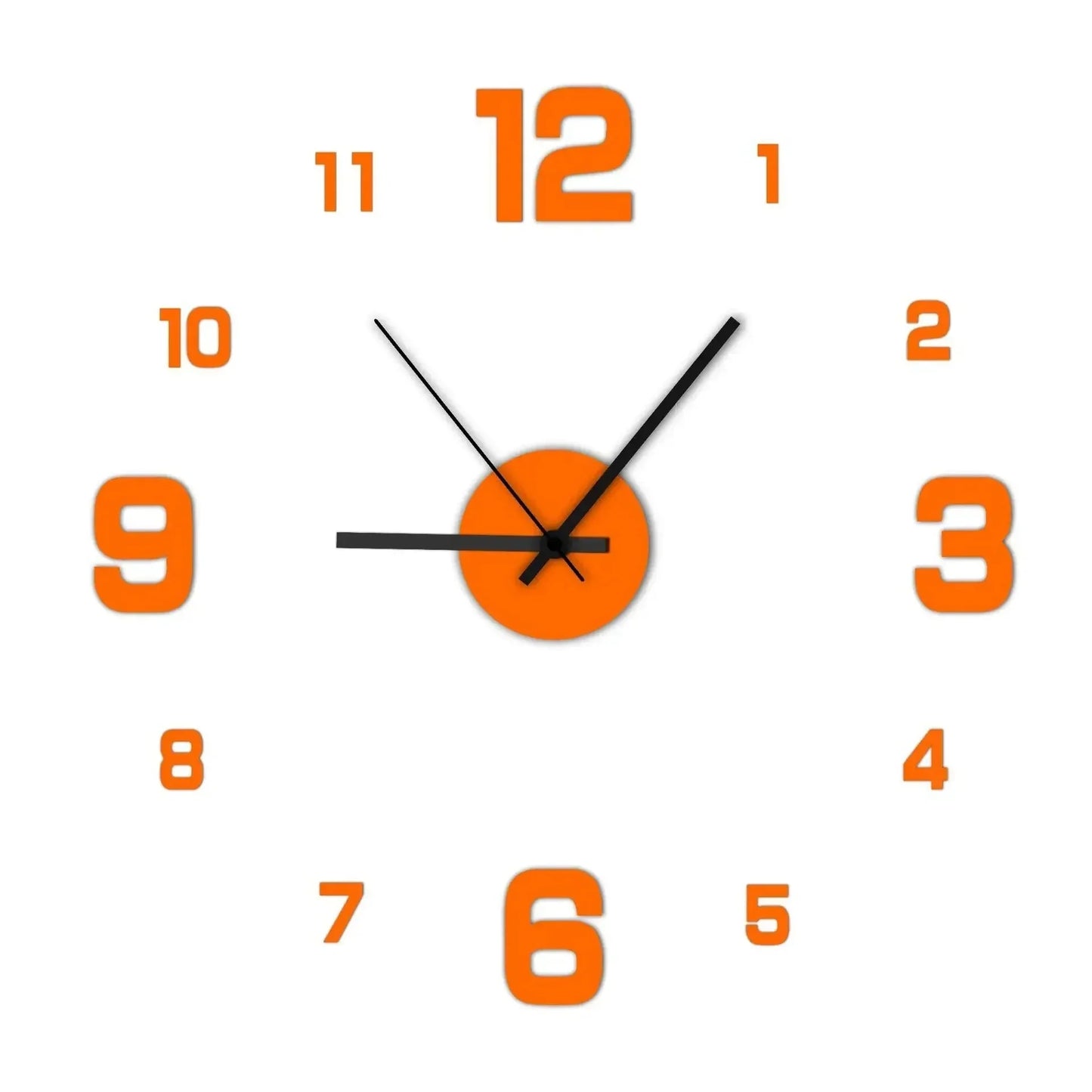 Garden Acrylic Mirror Digital Sticker Wall Clock 16"
