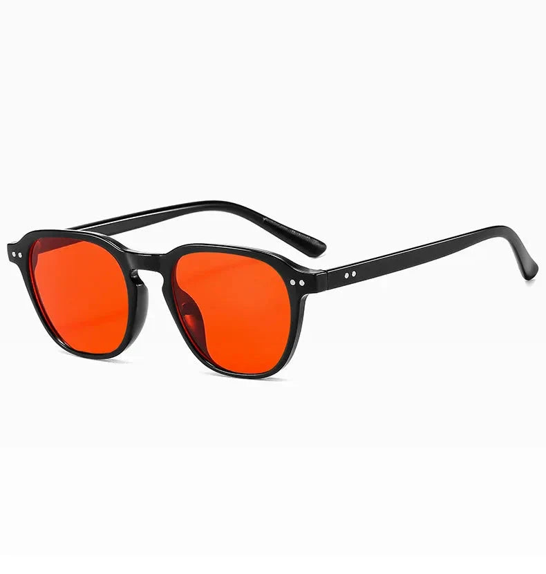 Fashion Square Round Sunglasses Men Women Brand Designer Retro Sun Glasses Male Female Small Frame Vintage Rivet Oculos De Sol