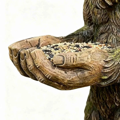 Bird Feeder Big-foot Garden Sculpture Yard Art Decoration Wild Bird Feeding Station funny resin statue Bird Feeding supplies