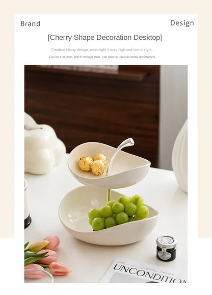 Fruit Plate Home Living Room Coffee Table Ornaments Candy Dish Placed Snack Tray Multi-layer High-grade Fruit Plate