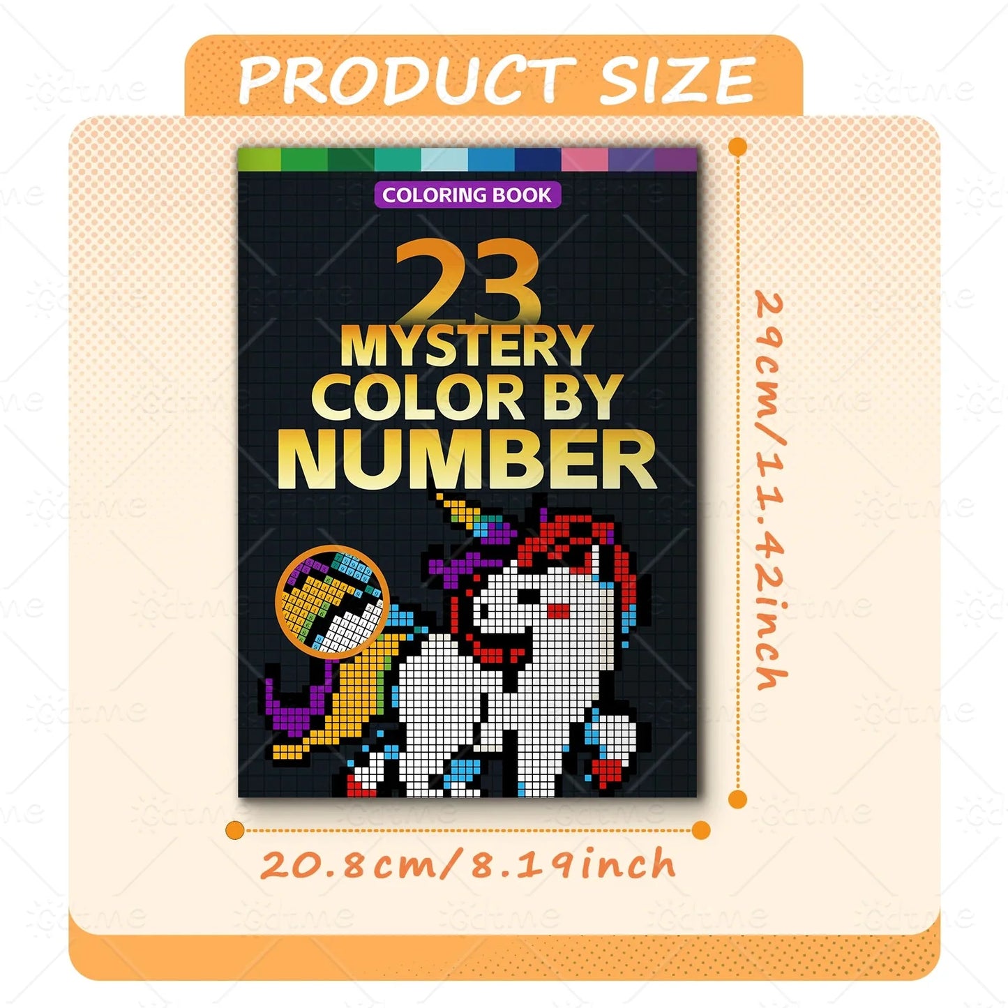MYSTERY COLOR BY NUMBER Cartoon Animal artwork by digital adult Coloring Book DIY Painting Drawing Coloring By Num