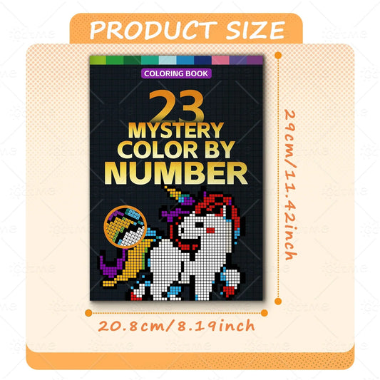MYSTERY COLOR BY NUMBER Cartoon Animal artwork by digital adult Coloring Book DIY Painting Drawing Coloring By Num