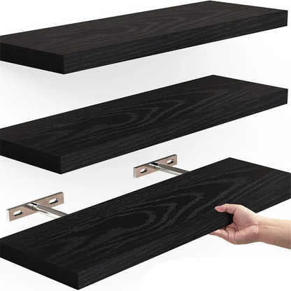 SOFT-Floating Shelves For Wall,16In Wood Wall Shelf For Room Decor/Storage/Display,For Bedroom,Bathroom,Living Room,Kitchen