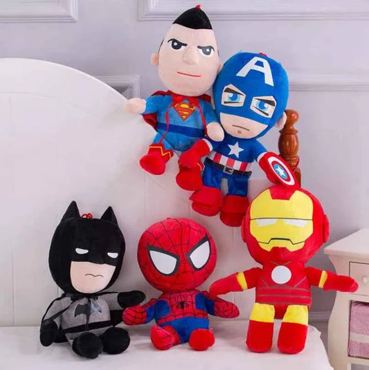 Disney Movie 28cm Marvel Avengers Hero Plush Doll Spiderman Spider-man Ironman Captain America Soft Stuffed Toys For Kids
