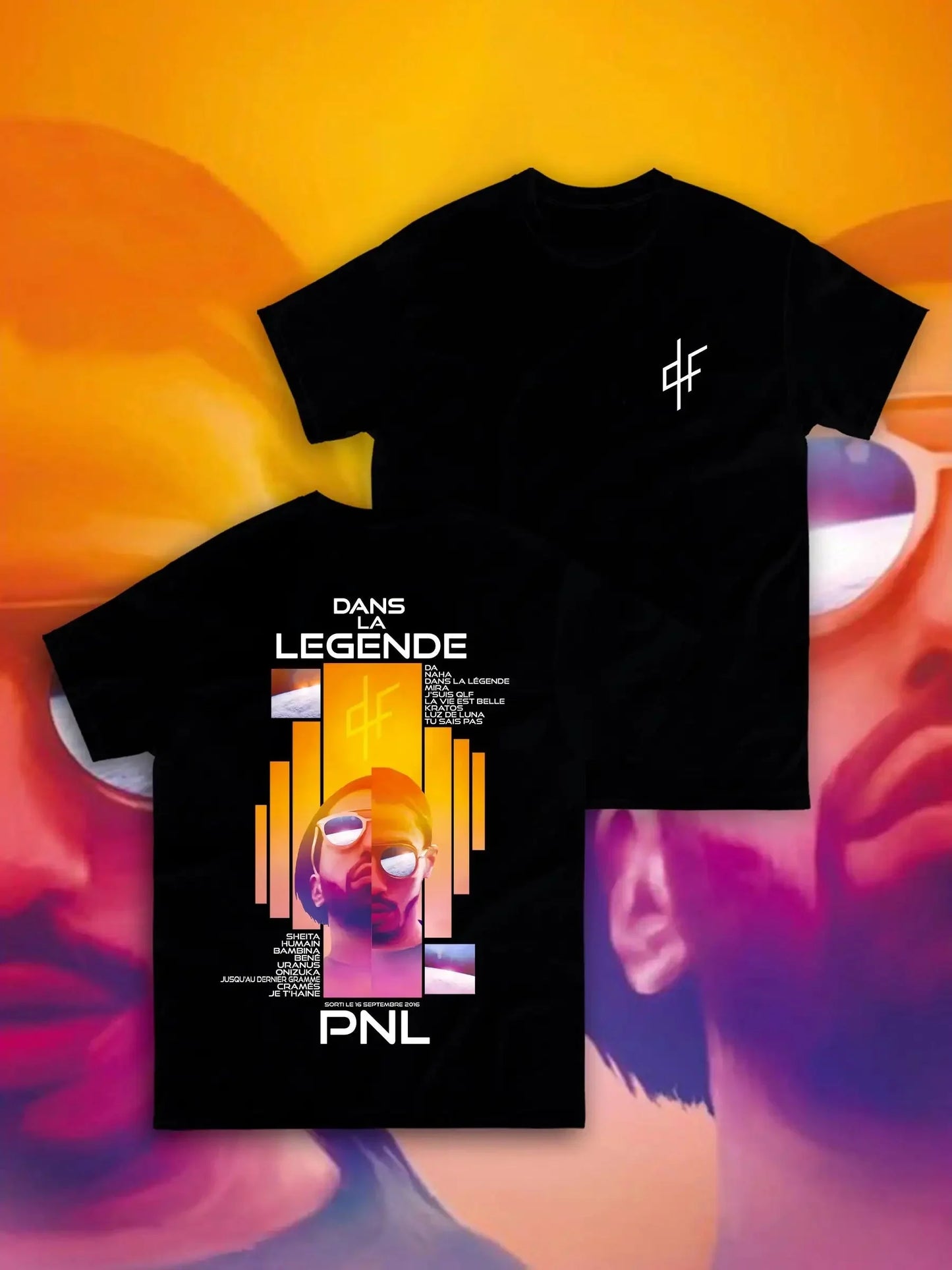 Mens Clothes Tee Shirt Homme Graphic T-Shirts Men Tshirt for Men Ropa Hombre PNL Album French Rap Singer Printed Short Sleeved