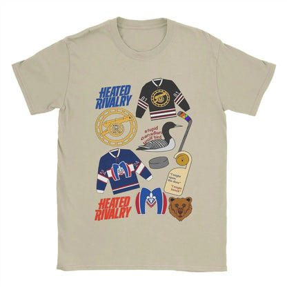 Men's T-Shirts Heated Rivalry Shane & Ilya Vintage Cotton Tees Short Sleeve  T Shirts Round Collar Clothing Graphic