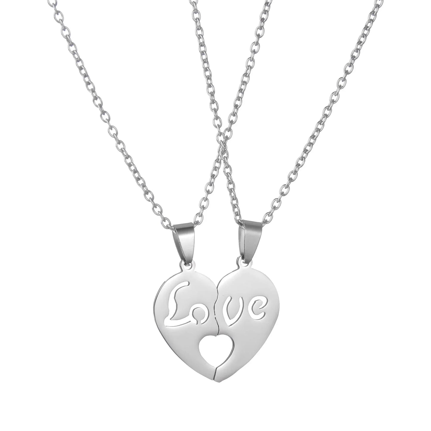 Fashion Best Friends Honey Love Couple Pendant Necklace 2 Pcs/ Set Broken Heart BFF Good Friends Friendship Jewelry Gift
