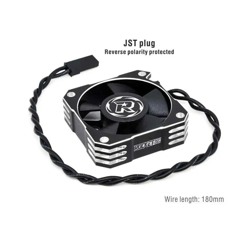 ROCKET-RC 25/30/35/40/50mm V2 Metal Cooling Fan 32000/28000/21000/16000/10000RPM for 1/8 1/10 1/12 RC Car 540/550/3650 Motor ESC