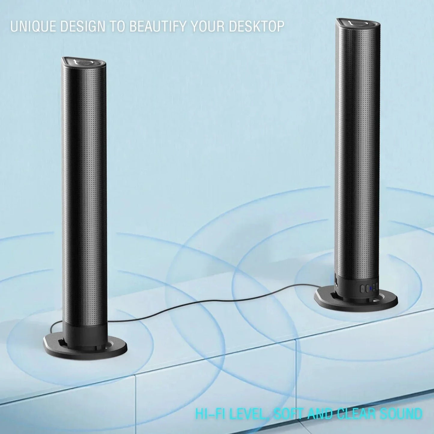Powerful 120W Soundbar Sound Radio Blaster Bar Audio TV PC Subwoofer 360 Stereo Surround Wireless Home Theater Bluetooth Speaker