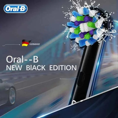 Oral-B EB50 Cross Action Teeth Clean Round Head Replacement Brush Heads for Adult Rotation Type Tooth Brush Black 4PC/Pack