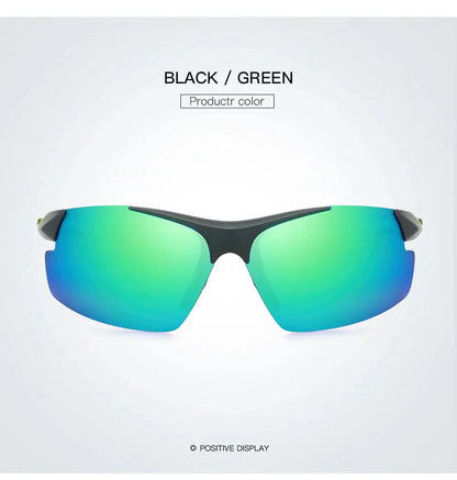 Men Sports Sunglasses Riding Mirror Wind Frameless Glasses Driving Dazzle Colour Outdoor Motorcycle Running Fishing Travel