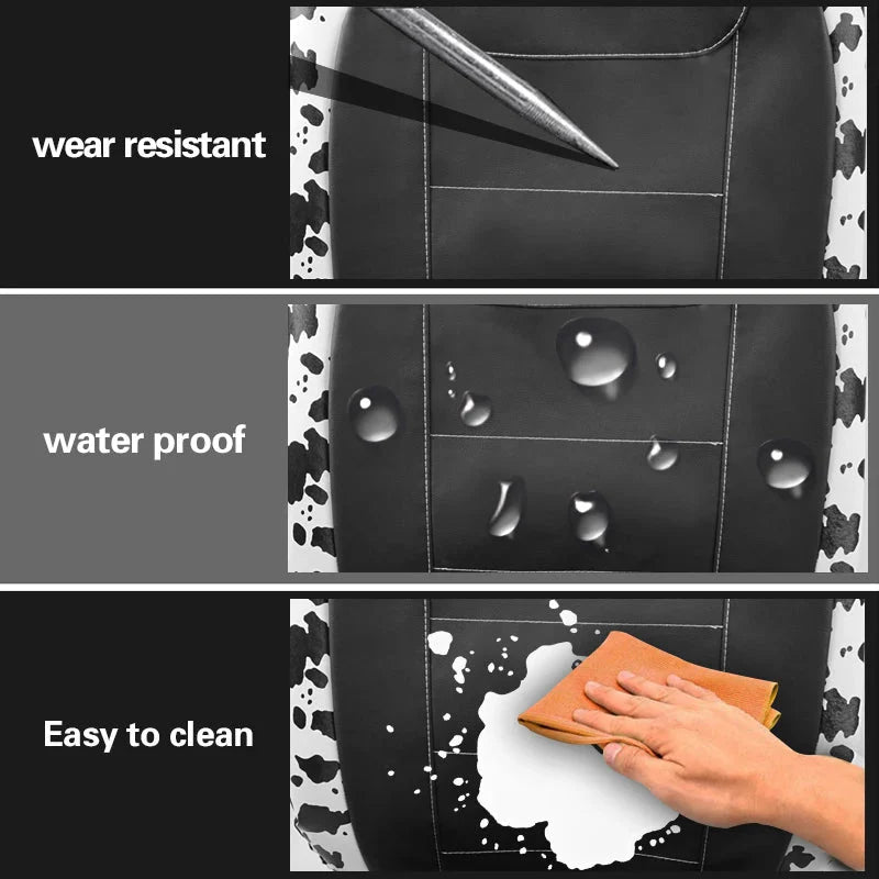 AUTO PLUS Universal Printing Faux Leather Car Seat Covers Fit For Most Car SUV Truck Van Car Accessories Interior