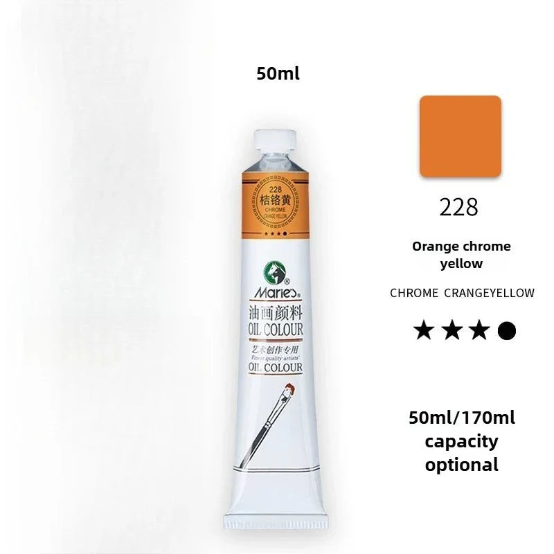 Maries Oil Paint 50ML Oil Painting Art Creation Pigment Large Oil Paint Paint Single Commonly Used 24 Colors