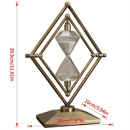 [Luxury Hourglass Timer] 30 Minutes Luxury Modern Geometric Hourglass Timer Ornament | Office Desk Decoration Display