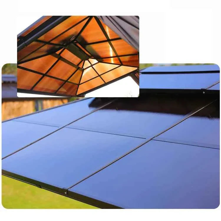 Direct Sales Double Roof Gazebo Aluminum Frame Waterproof Sun Shelter for Garden Outdoor Patio Rustproof Canopy