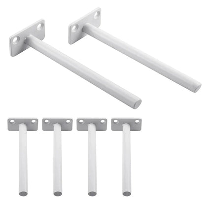 T Shape Concealed Shelf Brackets Floating  Wall Shelf Supports Screw Mounting Plate Multi sizes Metal Brackets