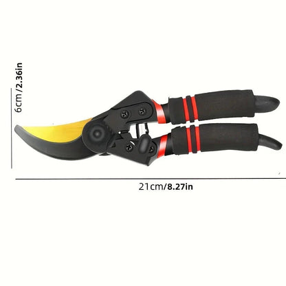 Professional Heavy-Duty Carbon Steel Pruning Shears with Sharp SK-5 Blade Tree Trimmer & Garden Shears Suitable for Home Garden