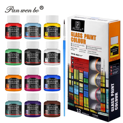 Acrylic Paint Set 6/12 Colors 25ml,Water-Proof Portable Art Rich Pigments for DlY Craft,Drawing,Painting,Canvas, Rock