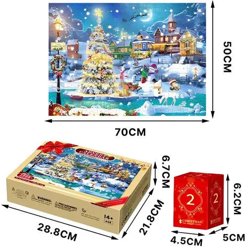Advent Calendar 1008 Piece Puzzle Paint By Number Package