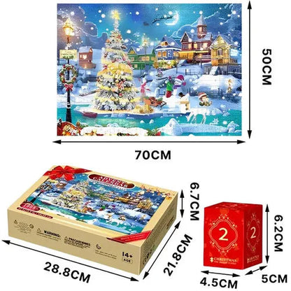 Advent Calendar 1008 Piece Puzzle Paint By Number Package