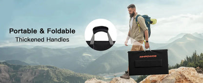 MHPOWOS 400W Portable Solar Panel, Lightweight Foldable Solar Panels with an Adjustable Kickstand, IP67 Waterproof Solar Charger