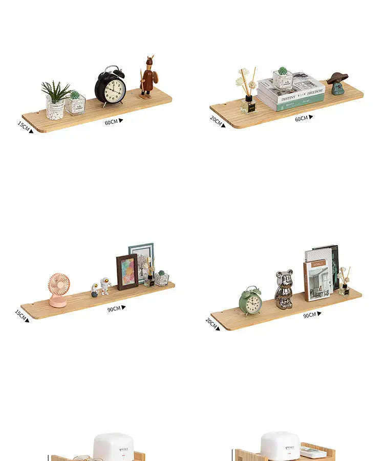 Floating Shelves for Wall Decor,Soild Wood Wall Mounted Shelf for Bathroom,Bedroom,Living Room Kitchen Storage&Decoration