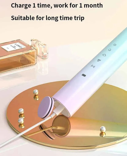 Seago S2 Sonic Electric Toothbrush  5 Modes Whitening Tooth brush 2 Minute Smart Timer IPX7 With 3pcs Replacement Brush Heads