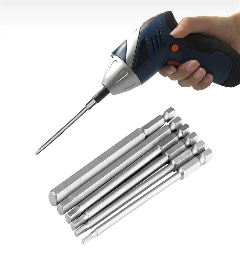 8pcs 100mm Hex Head Allen Wrench Drill Bits Set SAE Metric Allen Electric Hexagonal Bit Screwdriver Socket Bit Power Tool Parts
