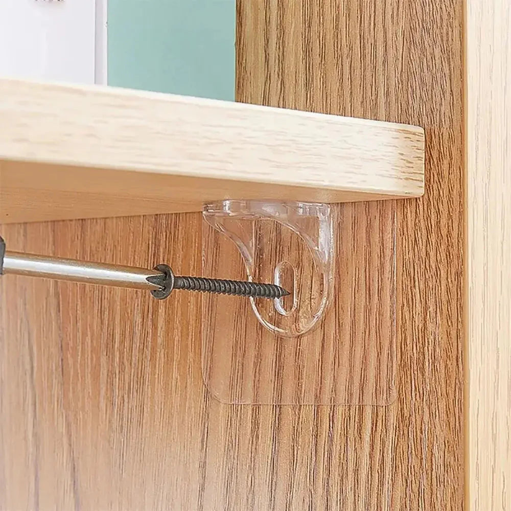 Shelf Support Hooks Punch-Free Closet Cabinet Partition Plate Holder Without Trace Bracket Home Tools For Home Kitchen Bathroom