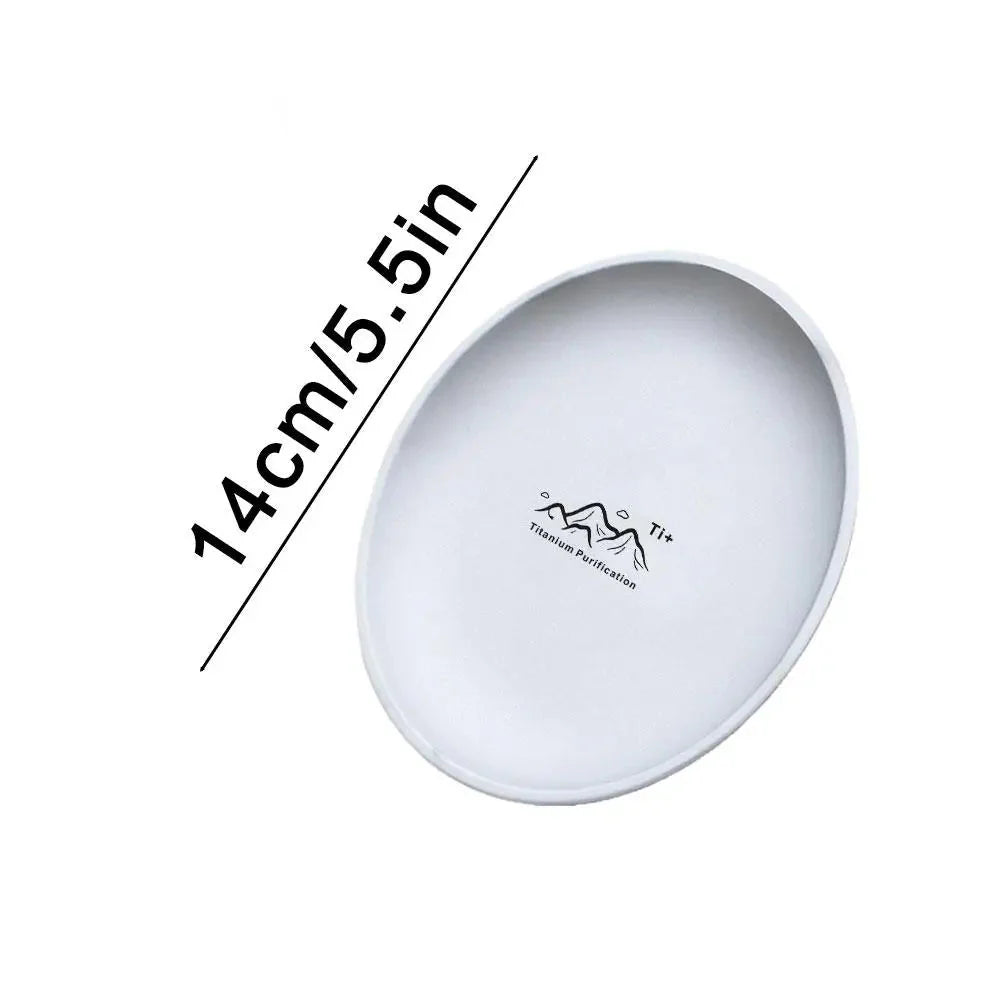 Fruit Salad Household Creative Dish High quality Plates 3pcs Titanium Purification Plate Outdoor Picnic Dinner Tableware Tray