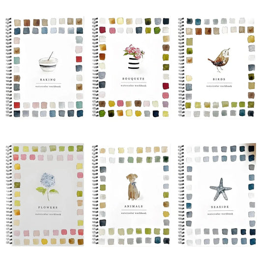Portable Watercolor Workbook 12 Colors Watercolor Paint Set With Paint Brush Beginner-Friendly Workbook for DIY Painting Project