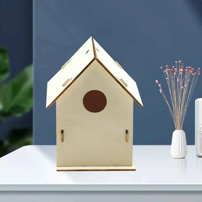 Easy To Assemble Wooden Bird Nest Hous DIY Natural Aesthetic Hanging Birdhouse Decoration Hummingbird Cages Outdoor