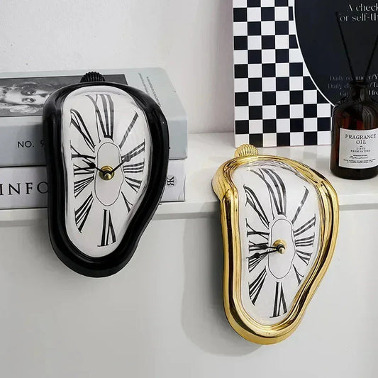 Novel Salvador Dali Style Melting Distorted Surreal Wall Clock