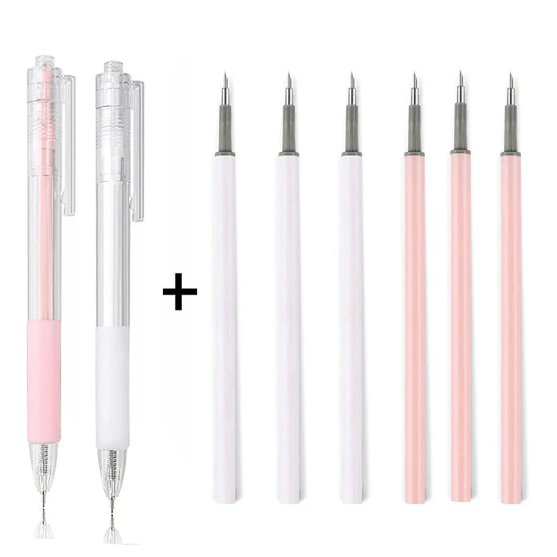 1/8pcs Art Utility Knife Pen Knife Pen Refill Set Paper Cutting Tool Precision Scrapbooking Sticker Cutter DIY Craft Supplies