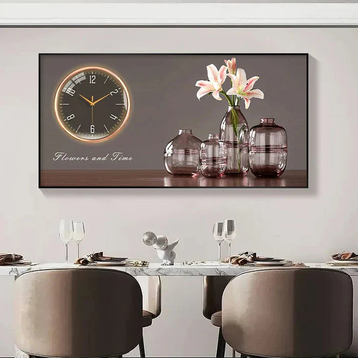 Large Size Aluminum alloy framed Artwork Wall Clock, Luxurious Muted Quartz Clock for Home Decor,living Room,bed Room Décor