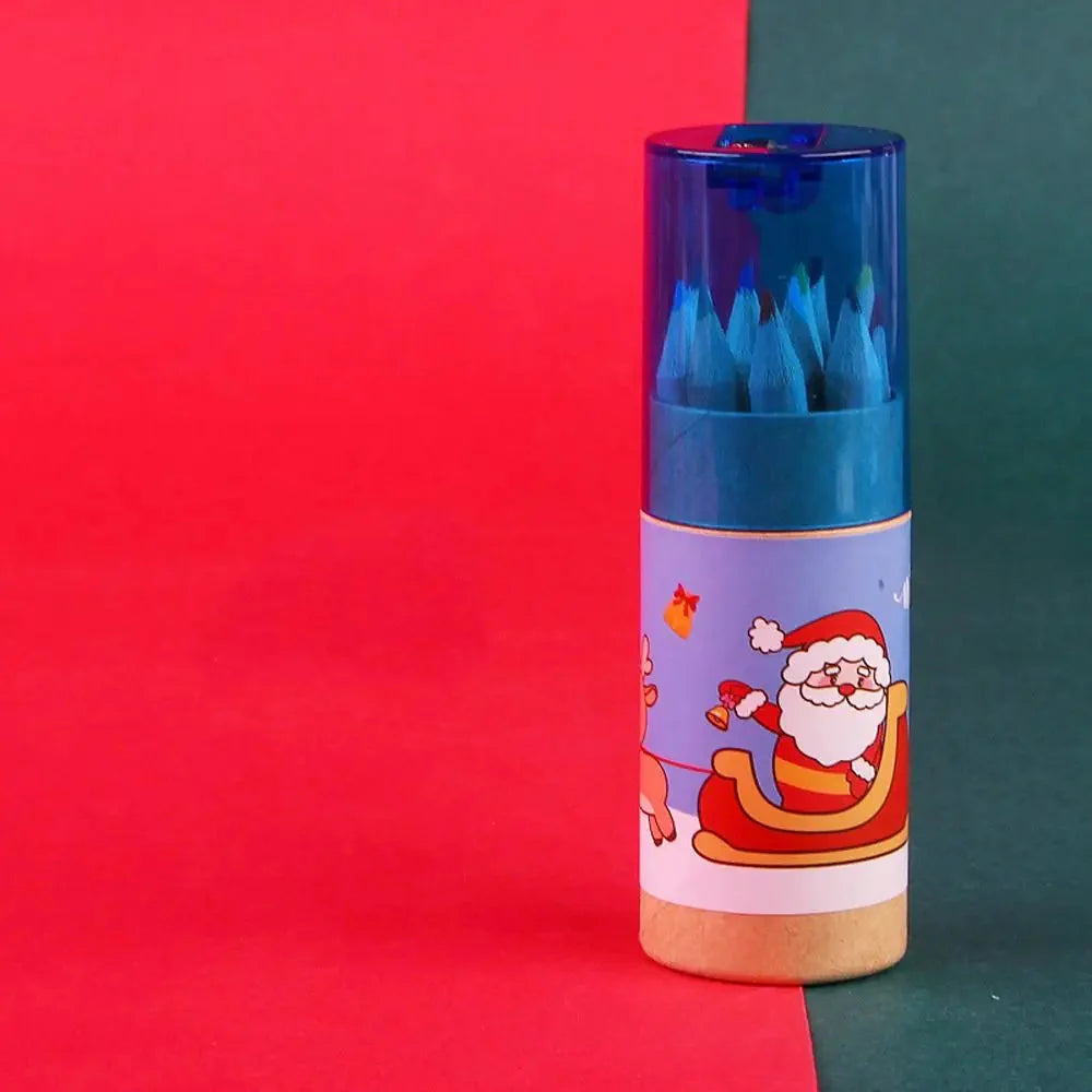 Supplies with Built-in Sharpener Sketch Supplies Drawing Pencils Wooden Pencils Christmas Colored Pencils Sketching Pen