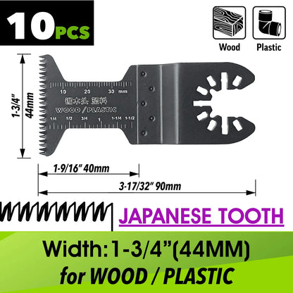 Oscillating Saw Blades Kit，Multitool Blades - Compatible with Milwaukee Dewalt  Worx Skil AEG Ryobi