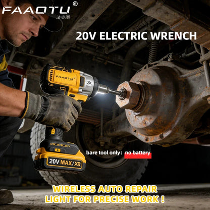FAAOTU DCF880 2 Cordless Impact Wrench 2300RPM Compact Electric Wrench Recharge Power Tools For Dewalt 20V Battery(no battery)