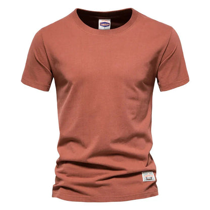 Mens Summer 100% Cotton T-Shirts Wihte Fashion Casual Short Sleeve O-Neck T Shirt for Men Quality Tops Tees Basic Clothing Black