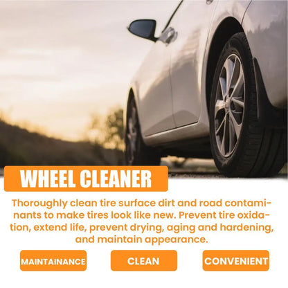 Tire Cleaner and Shine 120ml Mild Tire Protectant for Car Long-Lasting Tire Maintenance Supplies with Cloth for Car Vehicle