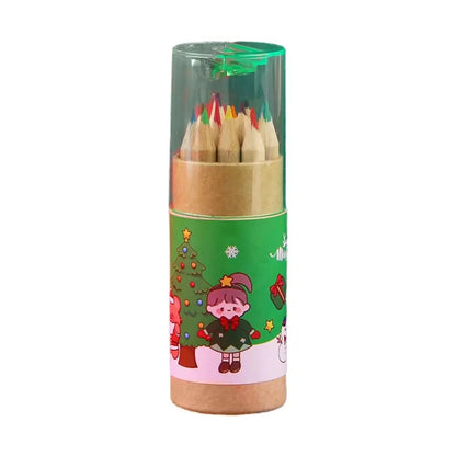 Supplies with Built-in Sharpener Sketch Supplies Drawing Pencils Wooden Pencils Christmas Colored Pencils Sketching Pen
