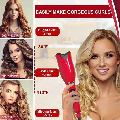 Hot Selling Multifunctional Automatic Rotating Curler For Women'S Hairstyles Portable Ceramic Coated Curling Iron