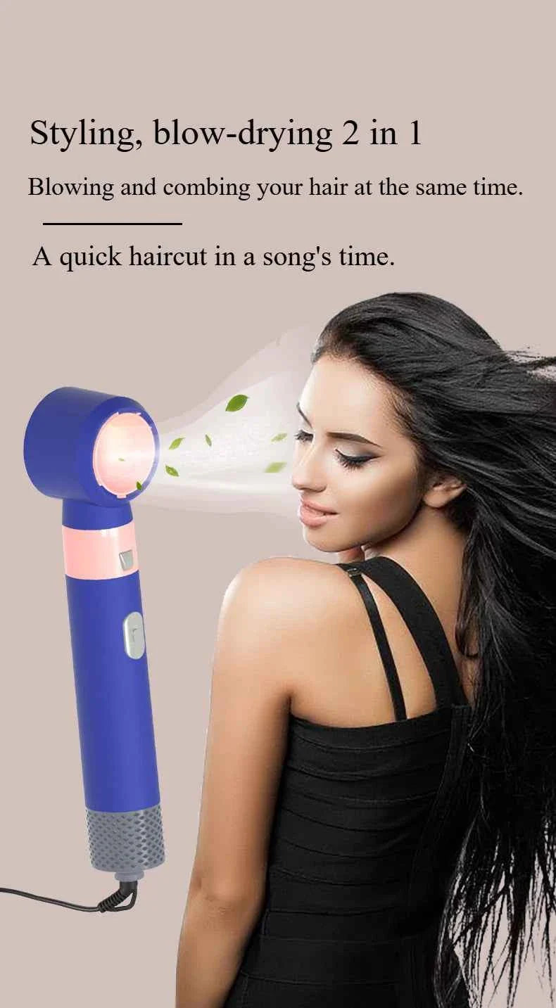 5-in-1 Negative Ion Automatic Curling Iron Multifunction Convenient Hair Dryer Volume Straight Hot Air Comb Curly Girl Method