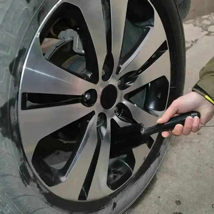 Car Wheel Cleaning Brush Profession Tire Auto Cleaning Detailing Care Wet  Dry Wheel Tire Rim Clean Brush Goods Accessory