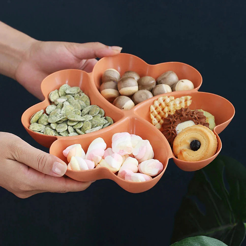 Snack Snack Plate Feel Comfortable Beautiful Shape Wheat Straw Kitchen Bar Utensils Four-leaf Clover Plate Fruit Plate
