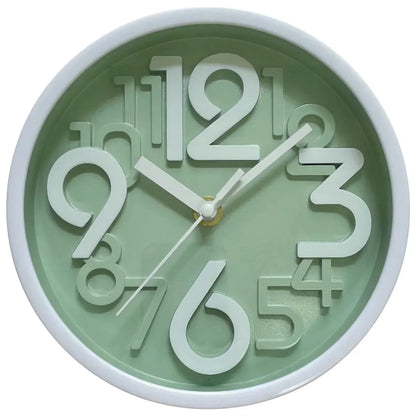 Children's Study Non-Ticking Wall Clock Luxury Silent Battery Operated Round Wall Clock for  Modern Simple Style Home Decor