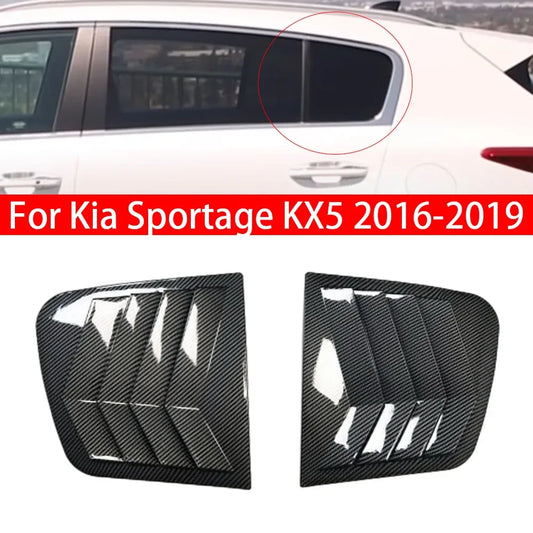 Premium Rear Quarter Window Louver Covers for Kia Sportage KX5 (2016-2019)