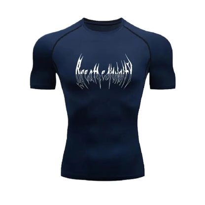 Compression t-Shirts for Mens Short Sleeve Gym Breathable Workout Fitness Undershirts Quick Dry Athletic High Elasticity Tops